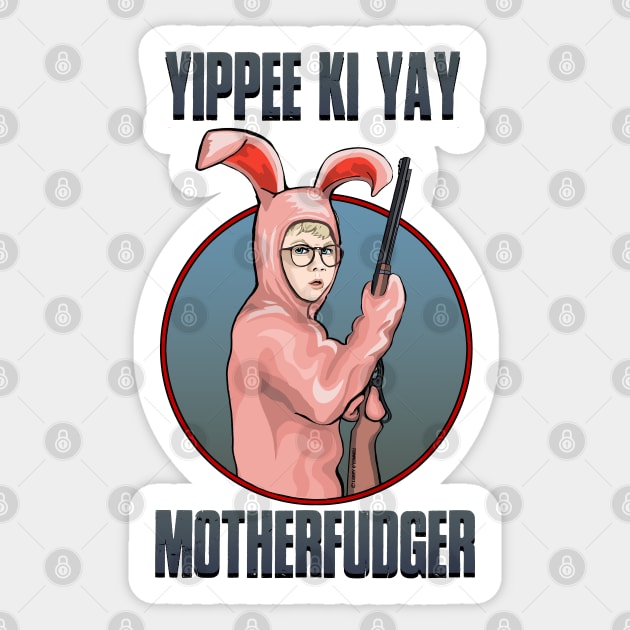 Motherfudger (bunny version) Sticker by FanboyMuseum